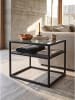KADIMA DESIGN Couchtisch quadratisch, transparentes Einscheibensicherheitsglas in Schwarz