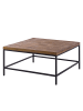 home24 home24 Couchtisch 45 cm (1er Set) - Pinie Dunkel - Altholz Pinie & Metall - 90.0 x 45.0 x 90.0 cm in Pinie Dunkel