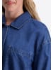 Timezone Jeansbluse Hemdkragen Brusttasche Loose Fit in Blau