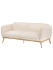 Beliani 3-Sitzer Sofa LJUNG in Beige/Braun - (W) 210 x (H) 82 x (L) 82 cm