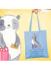 Mr. & Mrs. Panda Tasche Französische Bulldogge Liebe mit Spruch in Sky Blue