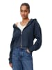 Marc O'Polo DENIM Kapuzen-Sweatjacke loose cropped in navy teal