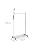 relaxdays Garderobe in Silber - (B)80 x (H)165 x (T)44 cm