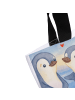 Mr. & Mrs. Panda Shopper Tasche Pinguine trösten Design mit Spruch in Weiß