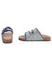 Ital-Design Sandale & Sandalette in Blau und Silber