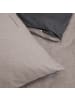 Schiesser Feinbiber-Bettwäscheset Doubleface in Taupe-Schwarz