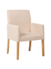 Beliani Esszimmerstuhl ROCKEFELLER in Beige/Braun - (W) 60 x (H) 88 x (L) 62 cm
