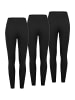 Sublevel Basic Leggings 3er-Pack hoher Bund elastisch in Schwarz