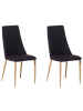 Beliani 2er-Set Esszimmerstuhl CLAYTON in Schwarz/Braun