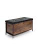 relaxdays Sitzbank in Dunkelbraun/ Schwarz - (B)80 x (H)50 x (T)40 cm
