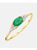 Diamant L'éternel Ring aus 375 Gelbgold mit Smaragd