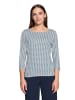 Betty Barclay Basic Shirt mit U-Boot-Ausschnitt in Petrol/Black