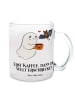 Mr. & Mrs. Panda Tee Tasse Gespenst Kaffee mit Spruch in Transparent