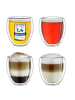 Creano 4er Set Thermoglas dg-b "Doppelwandglas" - 400ml Glas