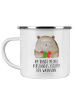 Mr. & Mrs. Panda Emaille Becher Bär Gefühl mit Spruch in Weiß