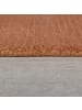 KADIMA DESIGN MOLE Esszimmerteppich Kurzflor Wolle 120x170 Orange Naturfaser in Orange