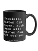 Mr. & Mrs. Panda Tasse Spruch Bassgitarre Groove mit Spruch in Schwarz