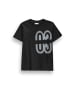 Coccodrillo Baumwoll-T-Shirt mit kurzen Ärmeln in schwarz