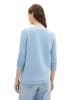 Tom Tailor Strukturierter Pullover 3/4 Arm STRUCTURED SWEAT in Blau