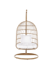 Beliani Hängesessel ALLERA in /Beige/Weiß - (W) 102 x (H) 200 x (L) 102 cm
