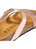 Palado Pantoletten Chios in Metallic Rosegold Reptil