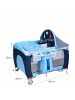 COSTWAY 4 in 1 Reisebett Babywiege Wickeltisch in Blau