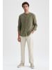 DeFacto Langarmshirt MODERN FIT in Hell Khaki