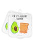 Mr. & Mrs. Panda 2er Set Topflappen  Avocado Toast mit Spruch in Weiß