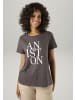 Aniston CASUAL T-Shirt in anthrazit-weiß