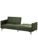 Beliani Schlafsofa LUCAN in Grün/Schwarz - (W) 191 x (H) 75 x (L) 91 cm