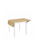 relaxdays Esstisch in Natur/ Weiß – (B)120 x (H)76 x (T)78 cm