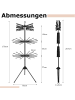 COSTWAY 3-stufig Wäscheständer klappbar in Schwarz