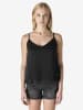 KOROSHI Drapierte Bluse mit Trägern in Schwarz