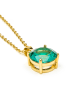 Luxenter Halskette mit grünem Paraíba-Hydrothermalquarz, 18 Karat Gelbgold-Finish – Amkru