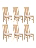 MCW 6er-Set Esszimmerstuhl M58, Helles Gestell, creme