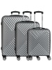 Paradise by CHECK.IN Kingston - 4-Rollen-Trolley Set 3tlg. (lila) in silber