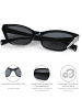 styleBREAKER Cateye Sonnenbrille in Schwarz / Grau getönt