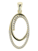 Adeliás Damen Anhänger aus 333 Gold mit Zirkonia in gold