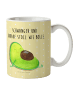 Mr. & Mrs. Panda Kaffeebecher Avocado Schwangerschaft mit Spruch in Gelb Pastell