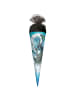 Schultüte klein 22 cm Eisdrache in Hellblau