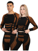 normani Funktionsunterwäsche Set Hemd + Hose Unisex in Orange/Schwarz