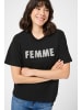 Kaffe T-shirt KAarina Regular fit in Black Deep