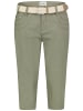 Sublevel Feine Chino Capri Hose mit geflochtenem Gürtel in Grün-2