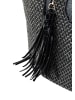 IZIA Damen Shopper Bag in Schwarz Beige