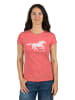 Mustang T-Shirt Alexia C Logo in Rot