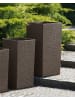 Beliani Outdoor Blumentopf TENNO in Braun - (W) 40 x (H) 81 x (L) 40 cm