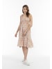 myMo Damen Midikleid in Creme Mehrfarbig