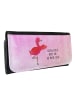 Mr. & Mrs. Panda Damen Portemonnaie Flamingo Yoga mit Spruch in Aquarell Pink