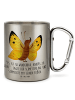 Mr. & Mrs. Panda Kaffeetasse Schmetterling Zitronenfalter mit Sp... in Silber