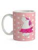 Mr. & Mrs. Panda Tasse Einhorn Ballerina ohne Spruch in Rot Pastell